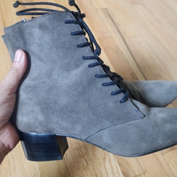 Archive Womens Victorian Style Ankle Boots Barrow Grey Suede Leather size 5.5 - Picture 5 of 8
